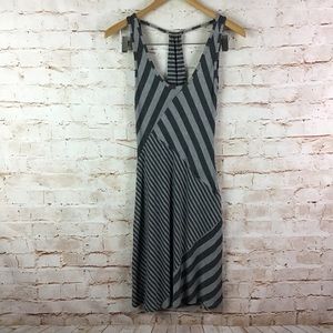 Athleta Womens Gray Striped Racerback Sleeveless Dress Size XS